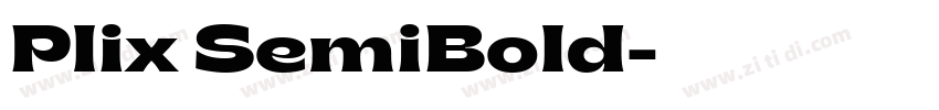 Plix SemiBold字体转换